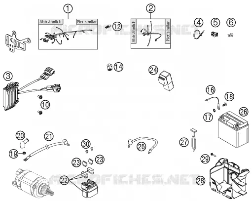 FAISCEAU ELECTRIQUE KTM MOTO 250 2013 XCF-W  250 XCF-W