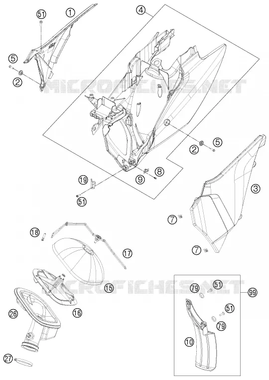 FILTRE A AIR KTM MOTO 250 2013 XCF-W  250 XCF-W