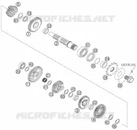 BOITE DE VITESSES   ARBRE SECONDAIRE pour KTM 250 XCF-W de 2008