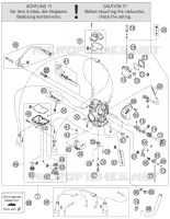 CARBURATEUR pour KTM 250 XCF-W de 2008
