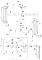 CIRCUIT DE REFROIDISSEMENT pour KTM 250 XCF-W de 2008