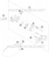 ETRIER DE FREIN AR pour KTM 250 XCF-W de 2008
