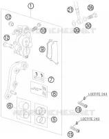 ETRIER DE FREIN AVANT pour KTM 250 XCF-W de 2008