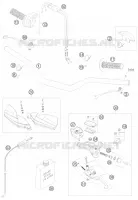 GUIDON / COMMANDES pour KTM 250 XCF-W de 2008