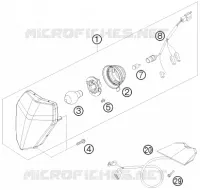 PHARE / FEU ARRIERE pour KTM 250 XCF-W de 2008
