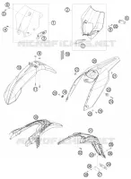 PLASTIQUES pour KTM 250 XCF-W de 2008