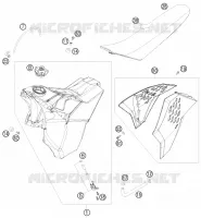 RESERVOIR / SELLE pour KTM 250 XCF-W de 2008