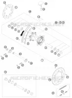 ROUE ARRIERE pour KTM 250 XCF-W de 2008