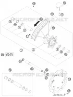 ROUE AVANT pour KTM 250 XCF-W de 2008