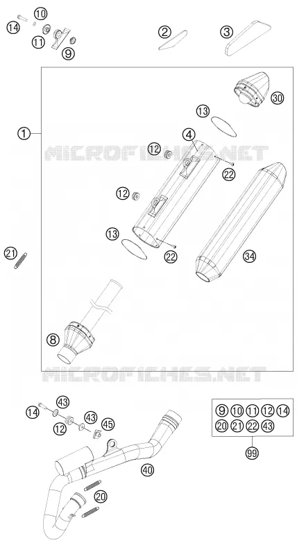 ECHAPPEMENT KTM MOTO 250 2014 XC-F  250 XC-F