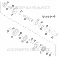 BOITE DE VITESSES   ARBRE SECONDAIRE pour KTM 250 XC-F de 2012