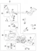 BOITIER PAPILLON INJECTION pour KTM 250 XC-F de 2012