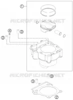 CYLINDRE pour KTM 250 XC-F de 2012