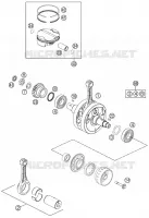 VILEBREQUIN / PISTON pour KTM 250 XC-F de 2012