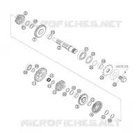BOITE DE VITESSES   ARBRE SECONDAIRE pour KTM 250 XC-F de 2008