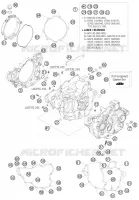 CARTER MOTEUR pour KTM 250 XC-F de 2008