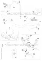 GUIDON / COMMANDES pour KTM 250 XC-F de 2008