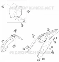 PLASTIQUES pour KTM 250 XC-F de 2008