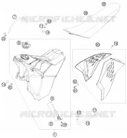 RESERVOIR / SELLE pour KTM 250 XC-F de 2008