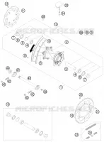ROUE ARRIERE pour KTM 250 XC-F de 2008