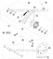 ROUE AVANT pour KTM 250 XC-F de 2008