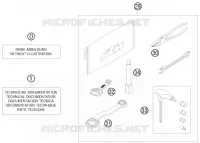 TROUSSE A OUTILS / MANUELS / OPTIONS pour KTM 250 XC-F de 2008