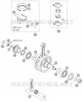 VILEBREQUIN / PISTON pour KTM 250 XC-F de 2008