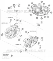 CARTER MOTEUR pour KTM 450 XCR-W de 2008