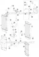 CIRCUIT DE REFROIDISSEMENT pour KTM 450 XCR-W de 2008