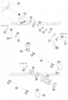 MECANISME DE SELECTION DE VITESSES pour KTM 450 XCR-W de 2008