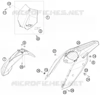 PLASTIQUES pour KTM 450 XCR-W de 2008