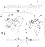 RESERVOIR / SELLE pour KTM 450 XCR-W de 2008