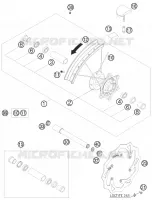 ROUE AVANT pour KTM 450 XCR-W de 2008
