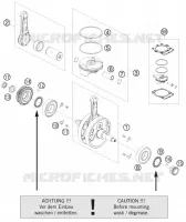 VILEBREQUIN / PISTON pour KTM 450 XCR-W de 2008