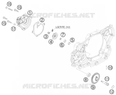 POMPE A EAU KTM MOTO 450 2009 XC-W  450 XC-W