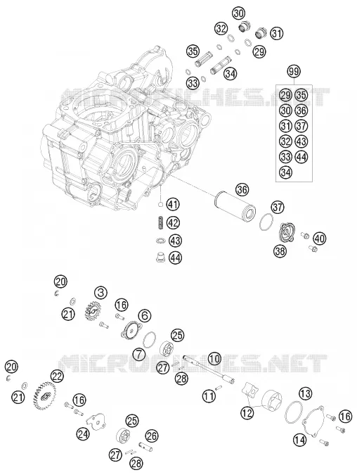 POMPE A HUILE KTM MOTO 450 2009 XC-W  450 XC-W