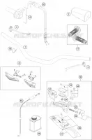 GUIDON / COMMANDES pour KTM 450 XC-F de 2014
