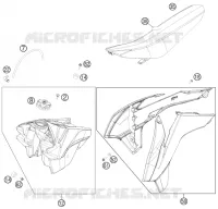 RESERVOIR / SELLE pour KTM 450 XC-F de 2014