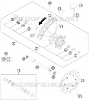 ROUE AVANT pour KTM 450 XC-F de 2014
