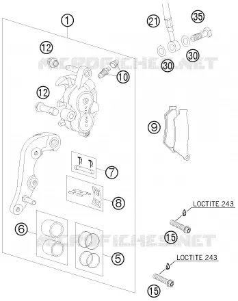 ETRIER DE FREIN AVANT KTM MOTO 450 2009 XC-F  450 XC-F
