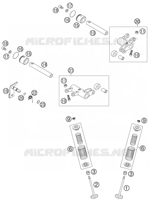 SOUPAPES KTM MOTO 450 2007 XC  450 XC