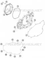 CARTER EMBRAYAGE pour KTM 400 XC-W de 2009