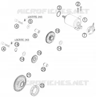 DEMARREUR ELECTRIQUE pour KTM 400 XC-W de 2009