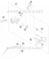 ETRIER DE FREIN AR pour KTM 400 XC-W de 2009