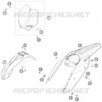 PLASTIQUES pour KTM 400 XC-W de 2009