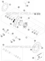ROUE ARRIERE pour KTM 400 XC-W de 2009