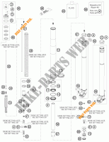 FOURCHE (PIECES) pour KTM 350 XCF-W de 2015
