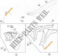RESERVOIR / SELLE pour KTM 350 XCF-W de 2015