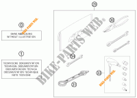 TROUSSE A OUTILS / MANUELS / OPTIONS pour KTM 350 XCF-W de 2015