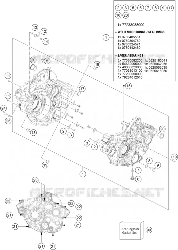 CARTER MOTEUR KTM MOTO 350 2018 XC-F  350 XC-F
